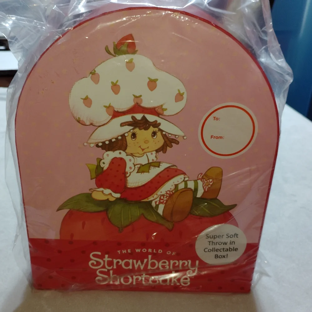 Strawberry Shortcake Shaped Box Throw Set